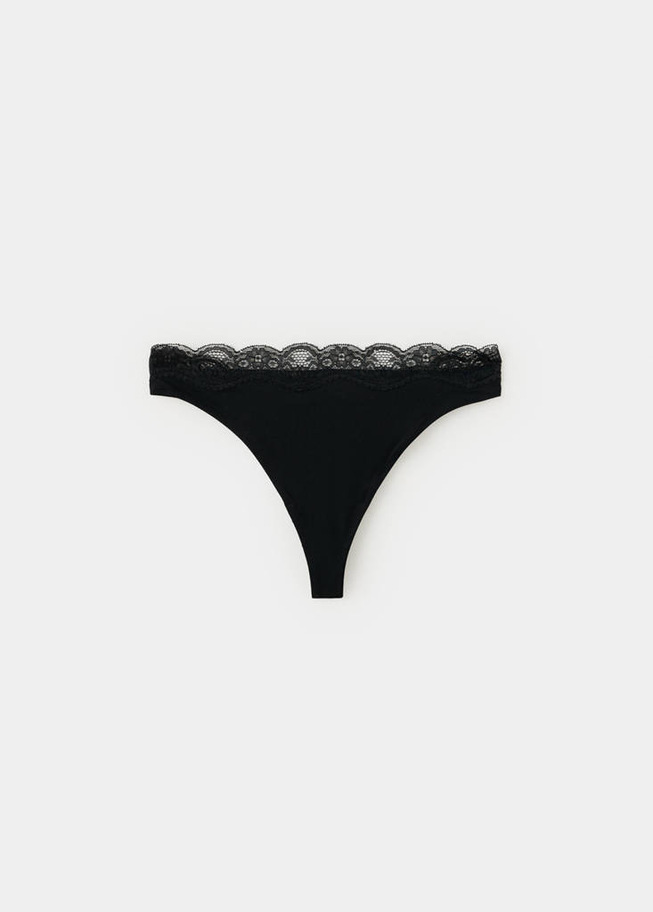 Stringi koronkowe  średni szary - Teen - M - MANGO TEEN