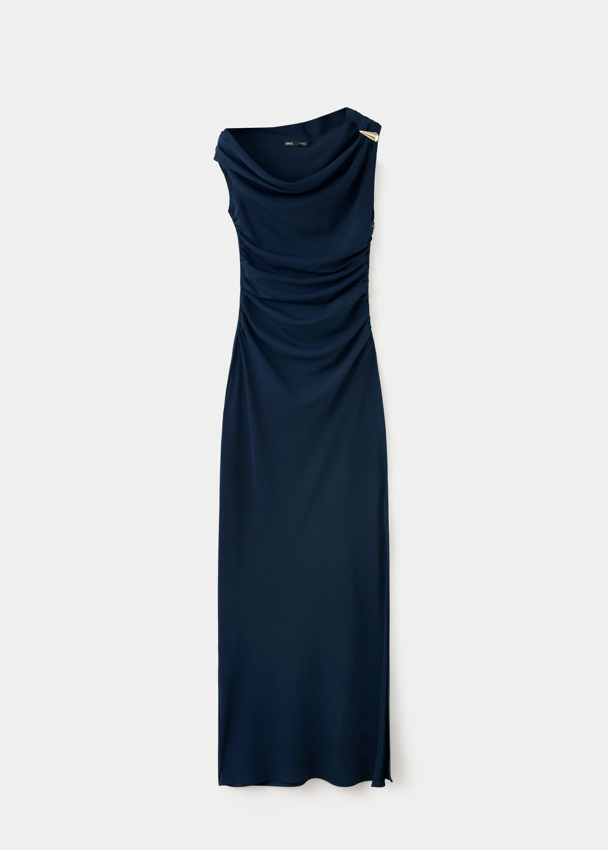 Mango Broşlu drape elbise