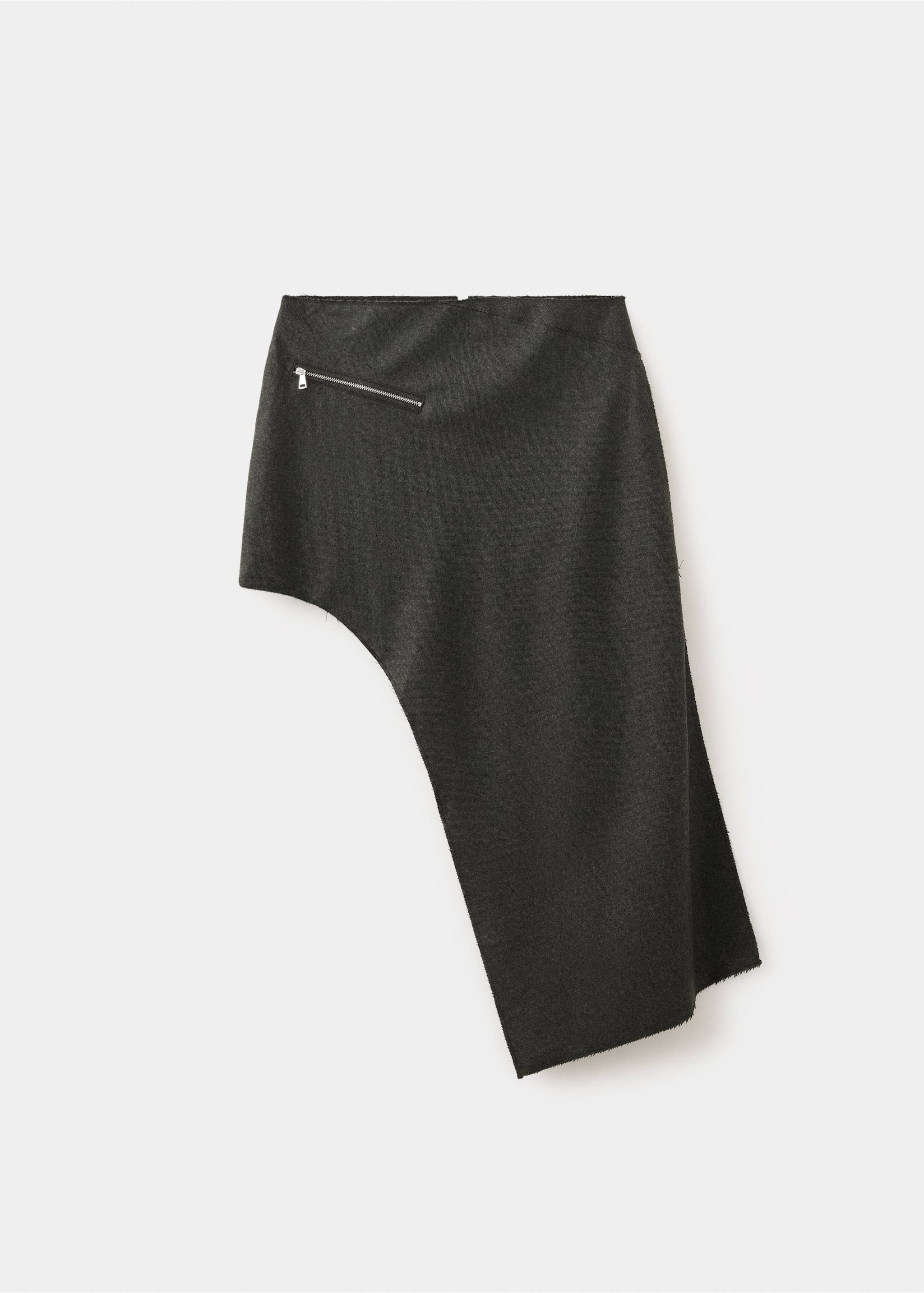 Asymmetrical skirt - Article without model, Green. Ref: 37087943-00.