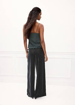 Straight velvet trousers — Dark Silver 3