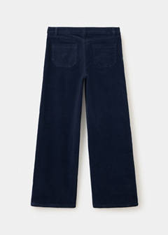 Corduroy straight trousers — Navy 4