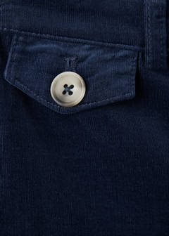 Corduroy straight trousers — Navy 3