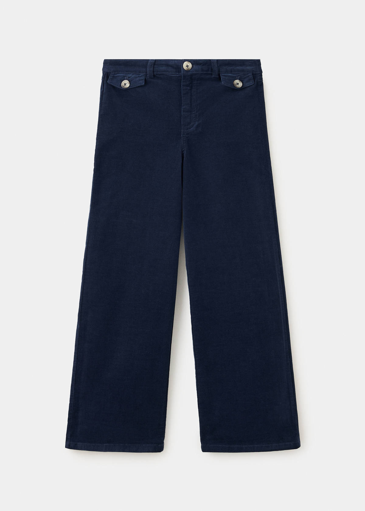 Corduroy straight trousers
