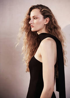 Strapless scarf top — Black 4