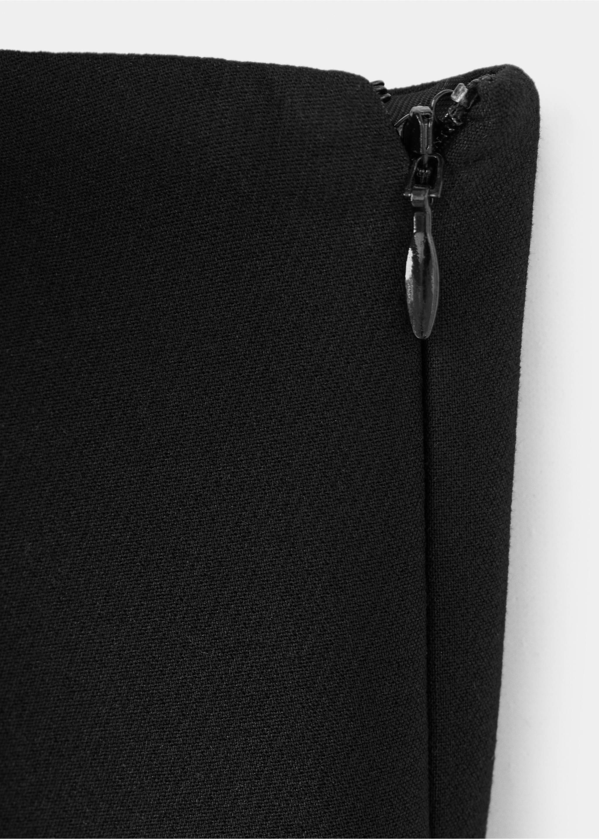 Black waistcoat side zip detail, Black. Ref: 37088271-00.