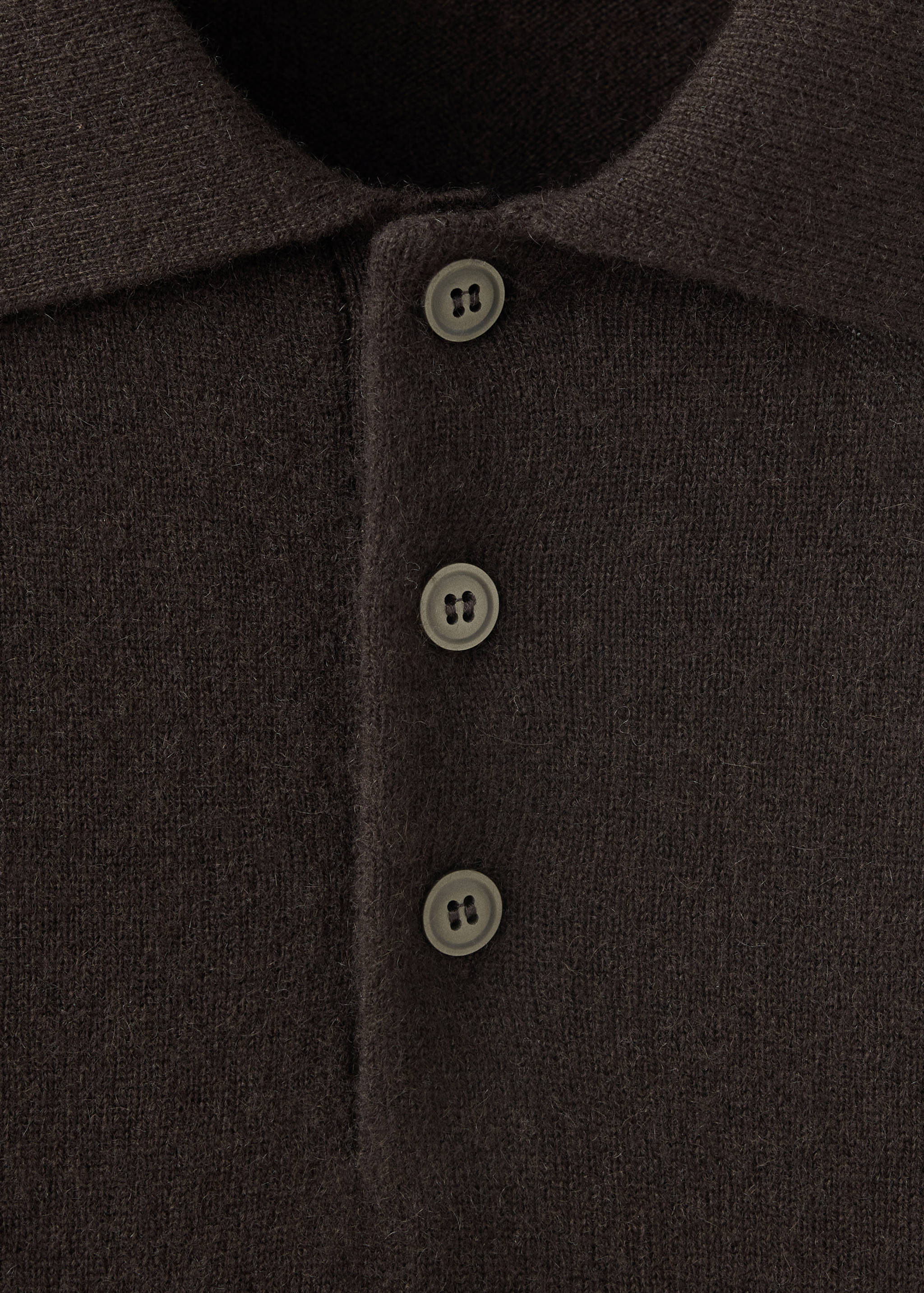 100% cashmere knitted polo shirt - Details of the article 8