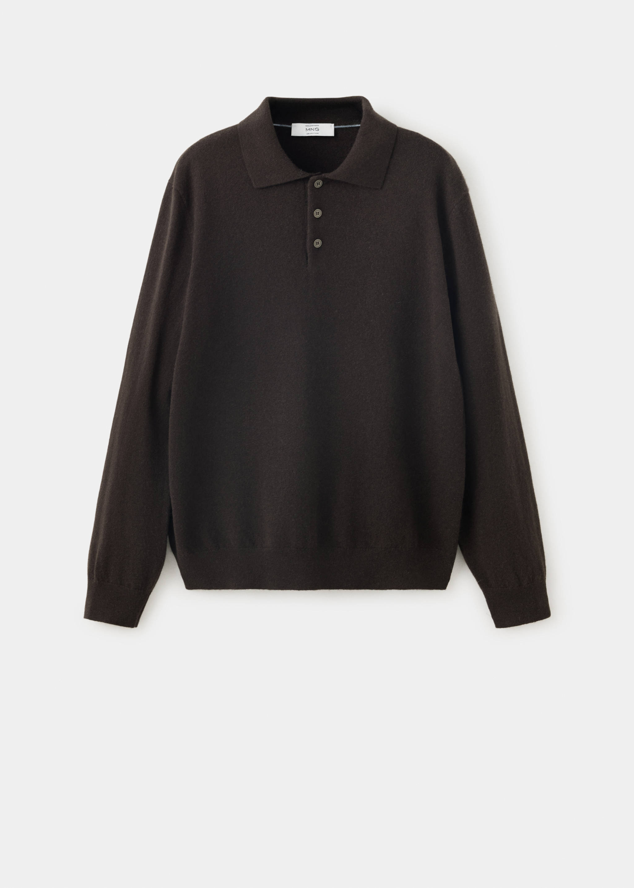100% cashmere knitted polo shirt - Article without model