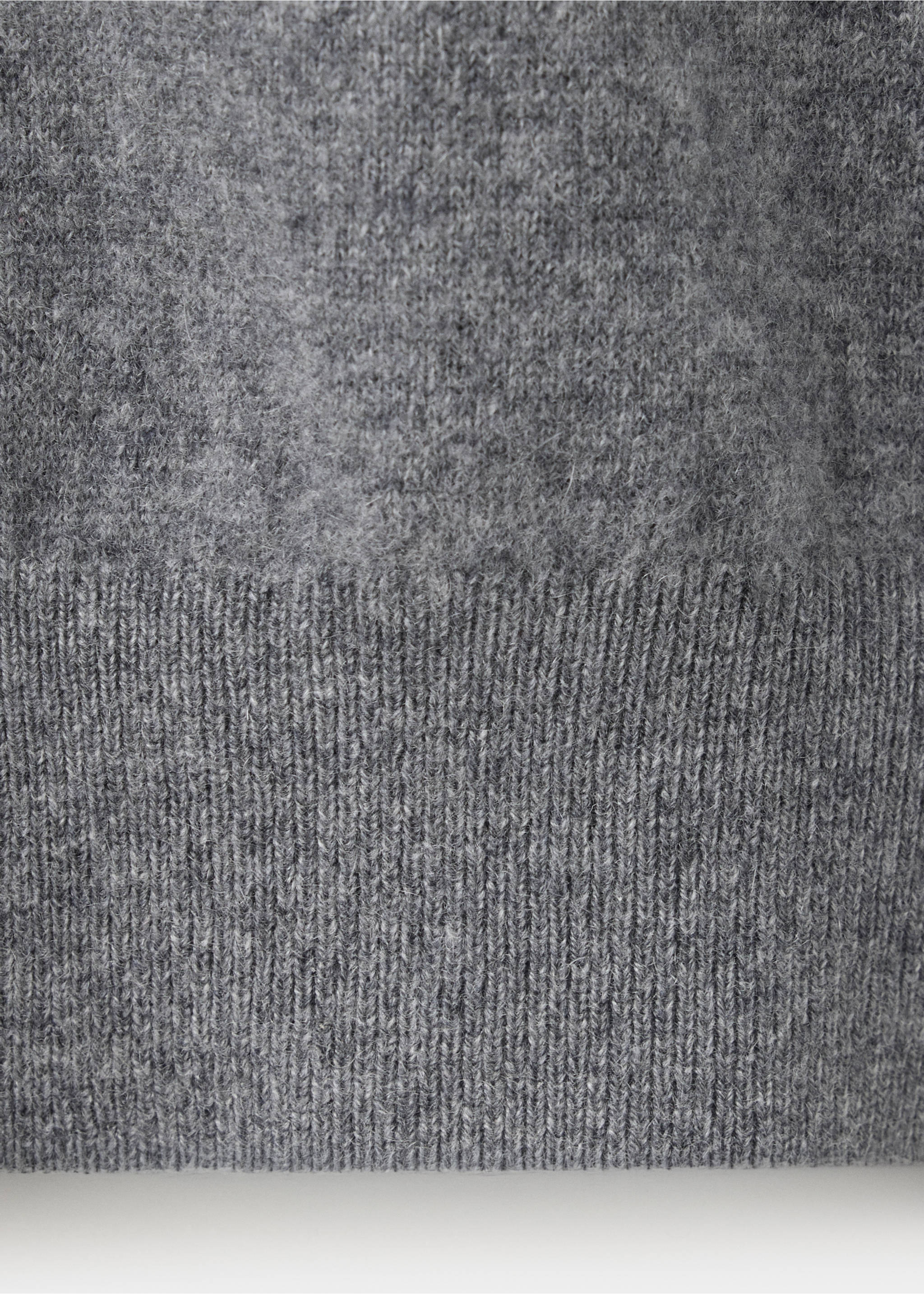 100% cashmere knitted polo shirt - Details of the article 0, Medium Heather Grey. Ref: 37088274-00.