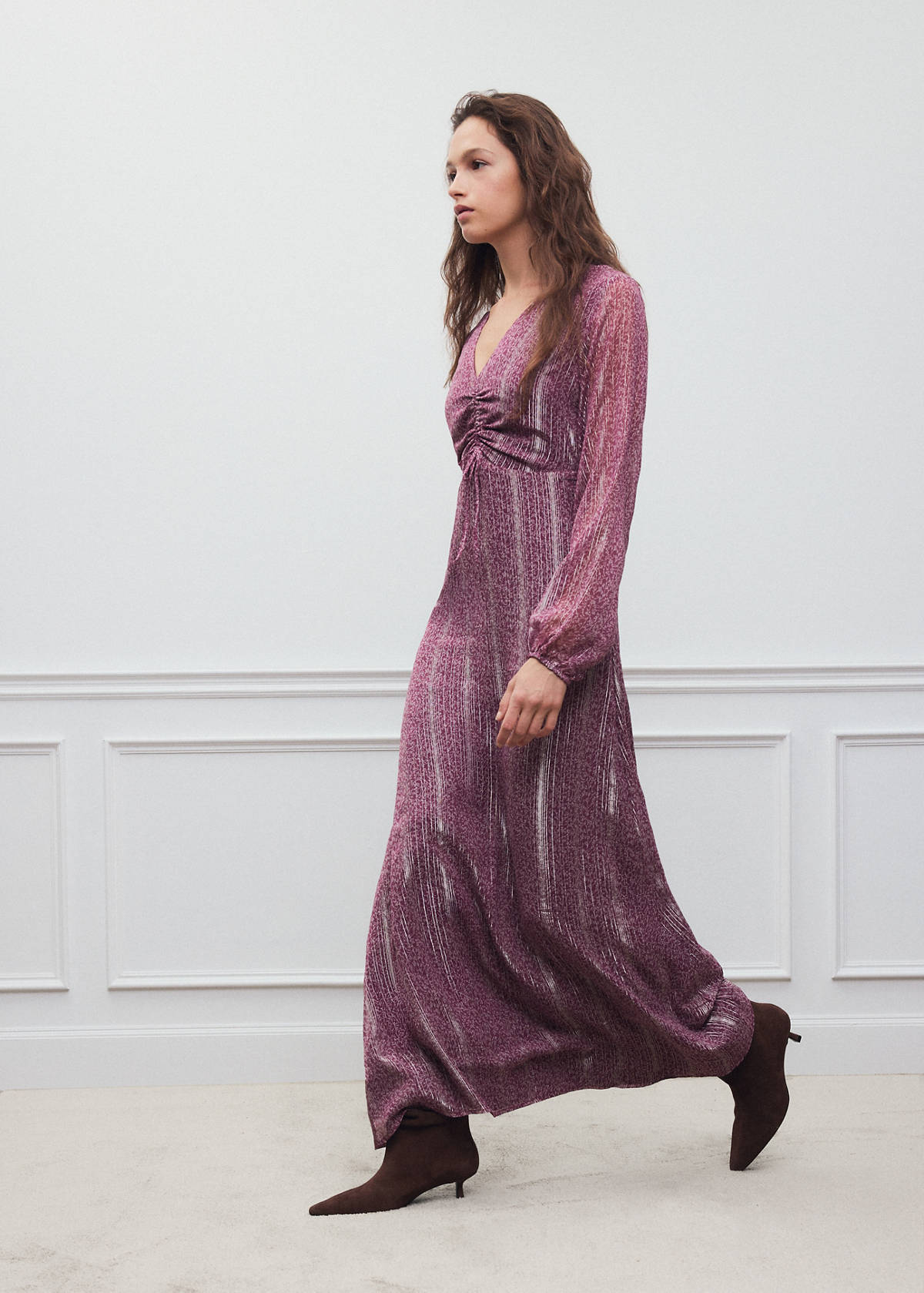 Floral lurex dress