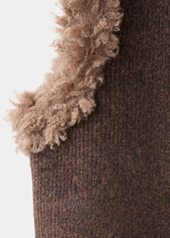 Shearling-effect gilet — Brown 6