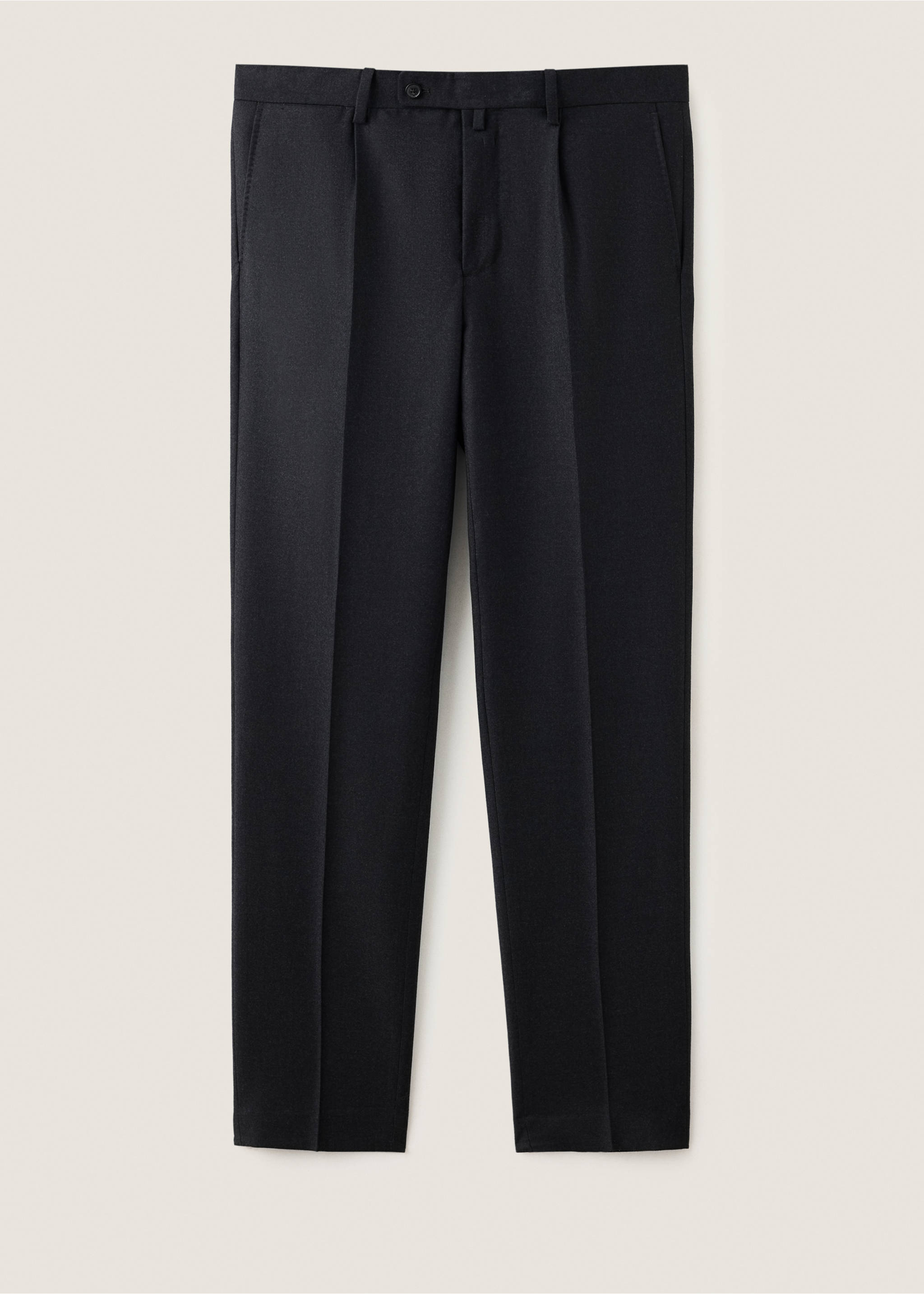 Dark grey tailored trousers with pressed creases and belt loops., Charcoal. Ref: 37088283-00.