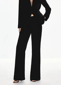 Velvet suit trousers — Black 1