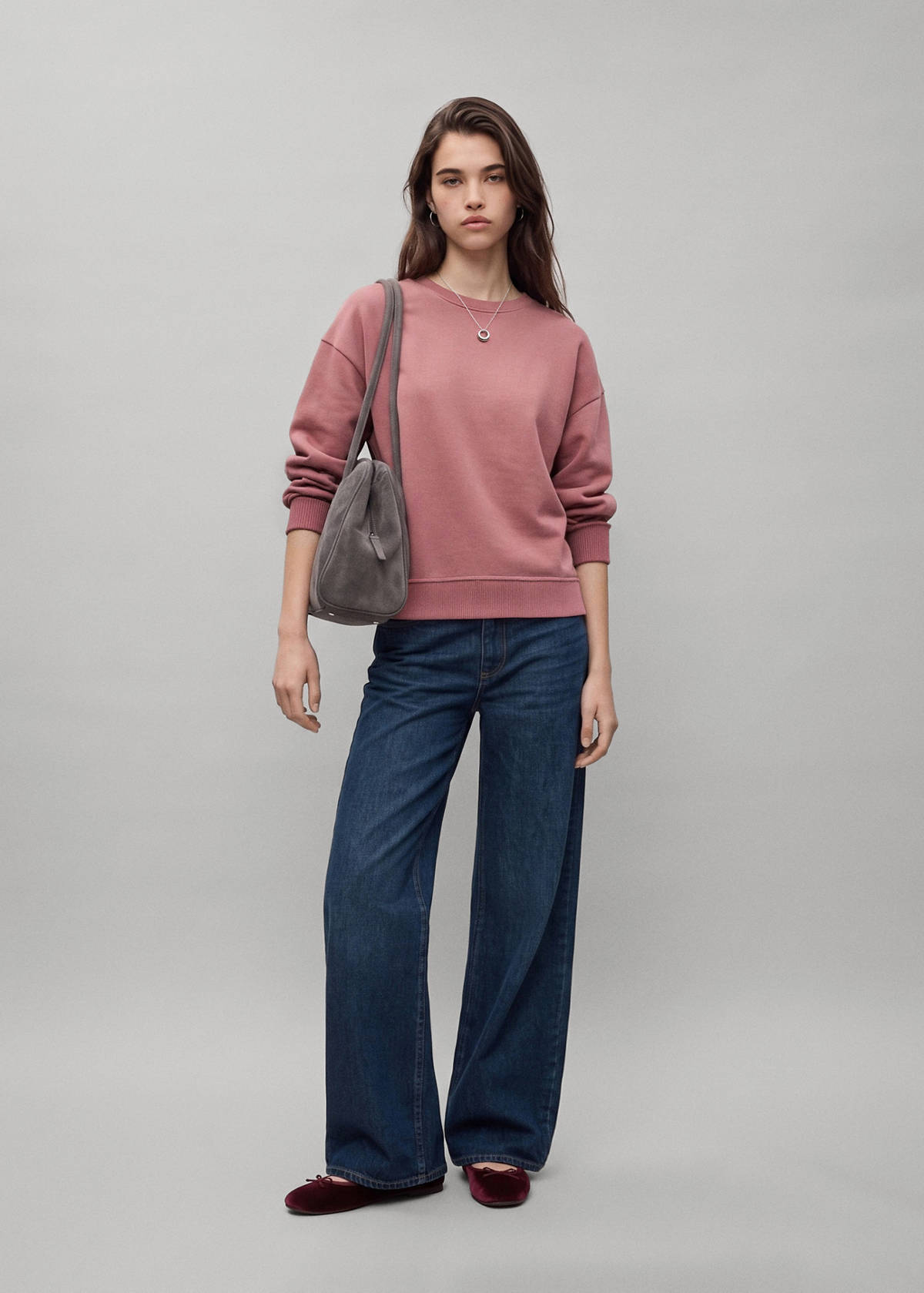 Studded sweatshirt — Pink