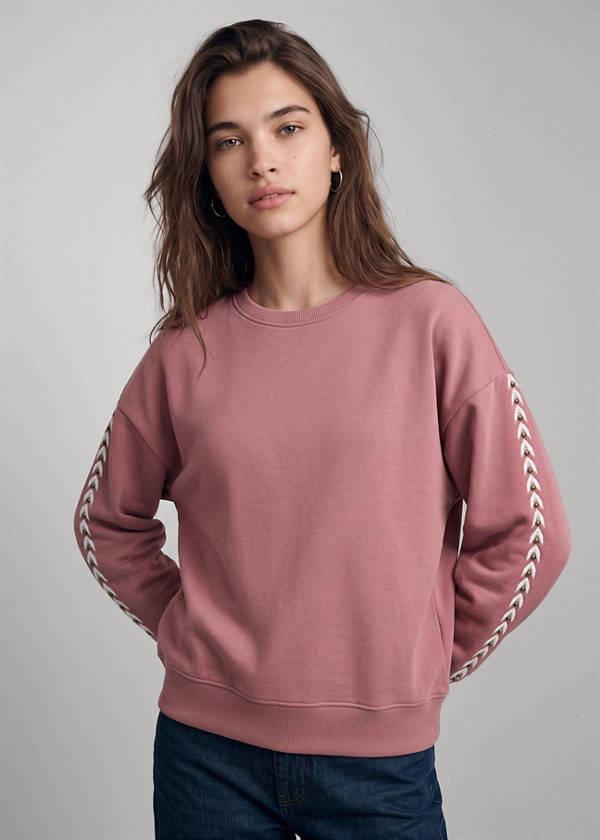 Studded sweatshirt — Pink