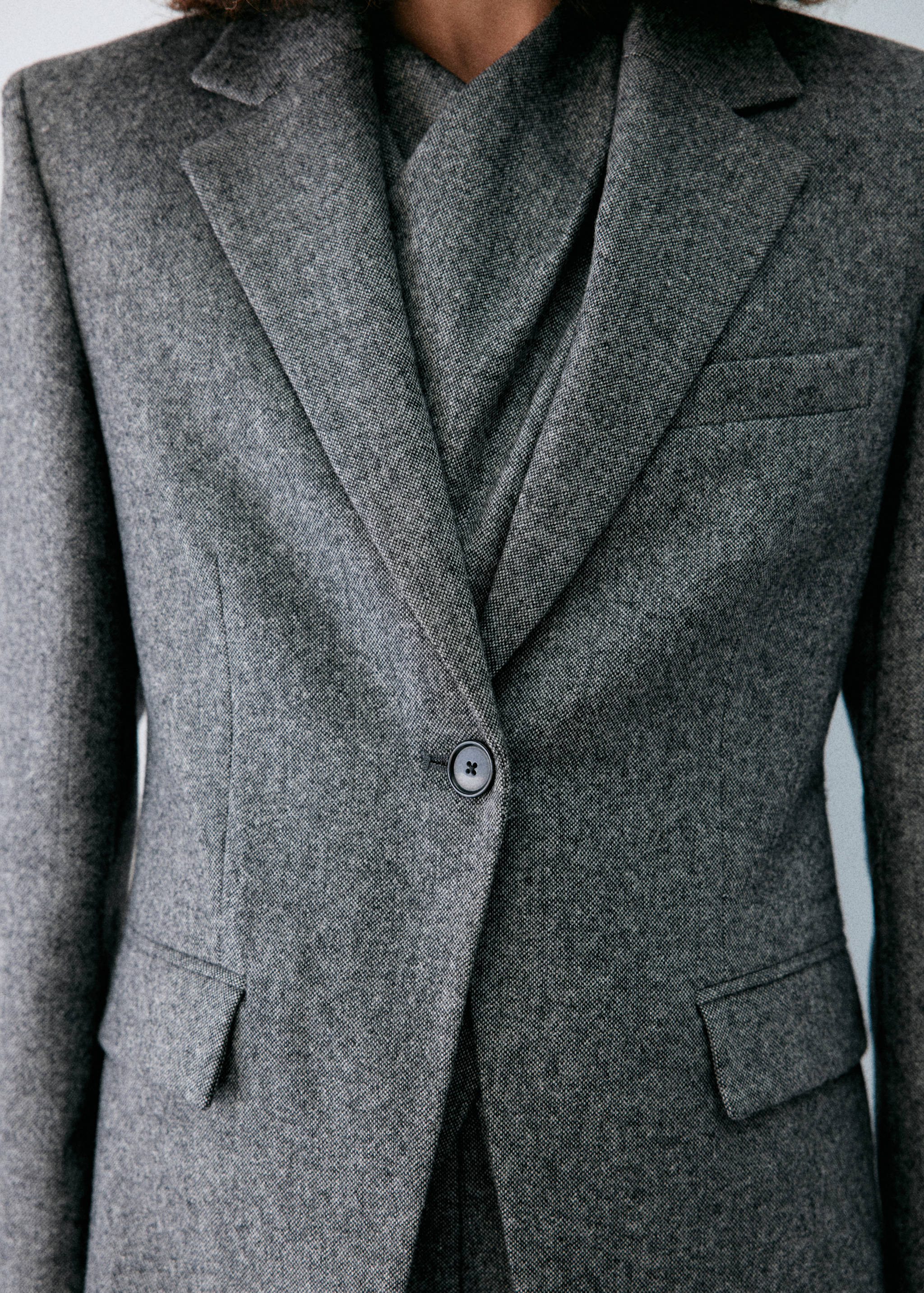 Speckled wool suit jacket - Details of the article 3