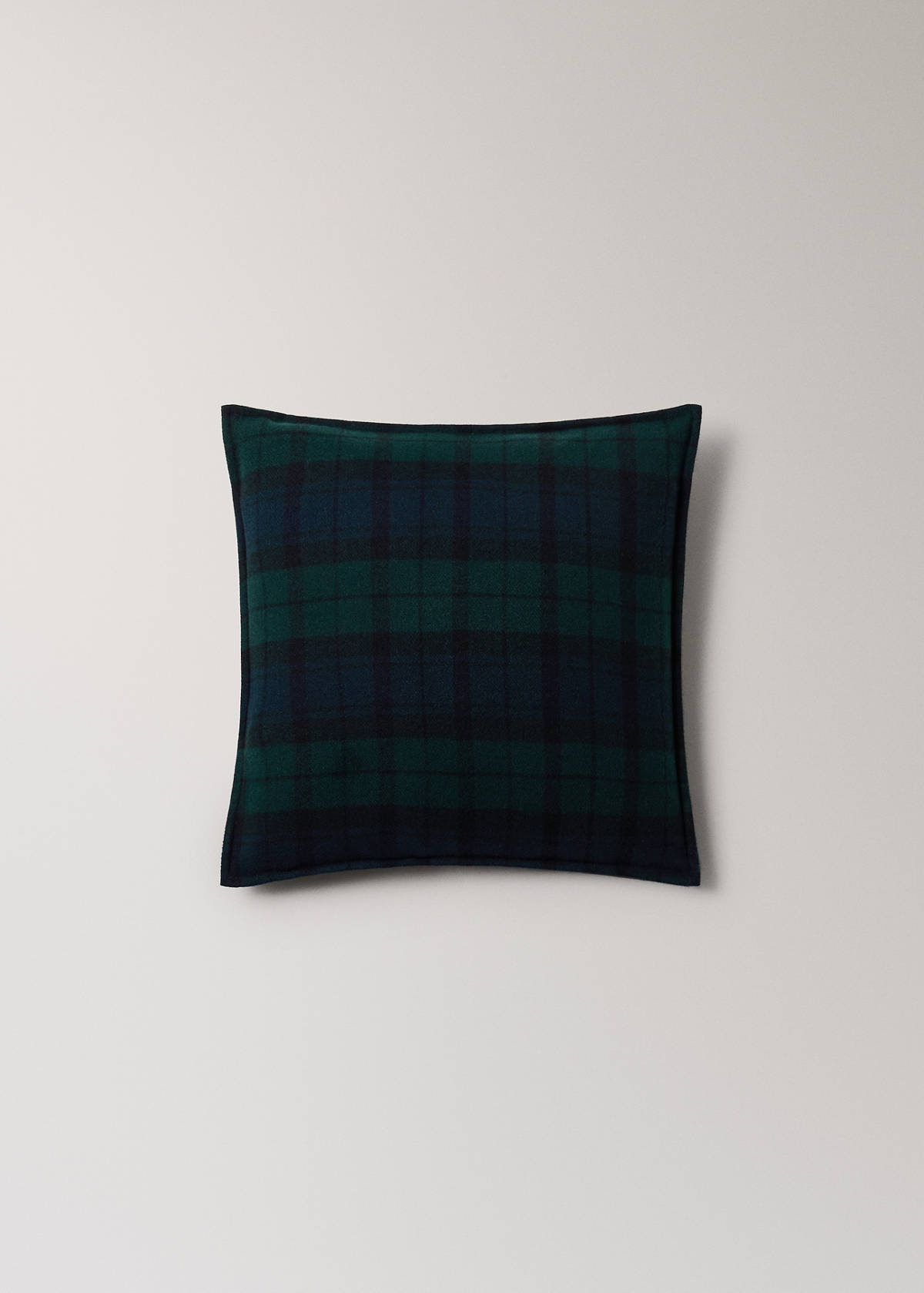 Tartan check cushion cover 45 x 45 cm — Blue
