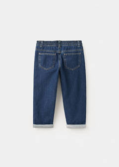 Straight-leg lined jeans — Dark Blue 3