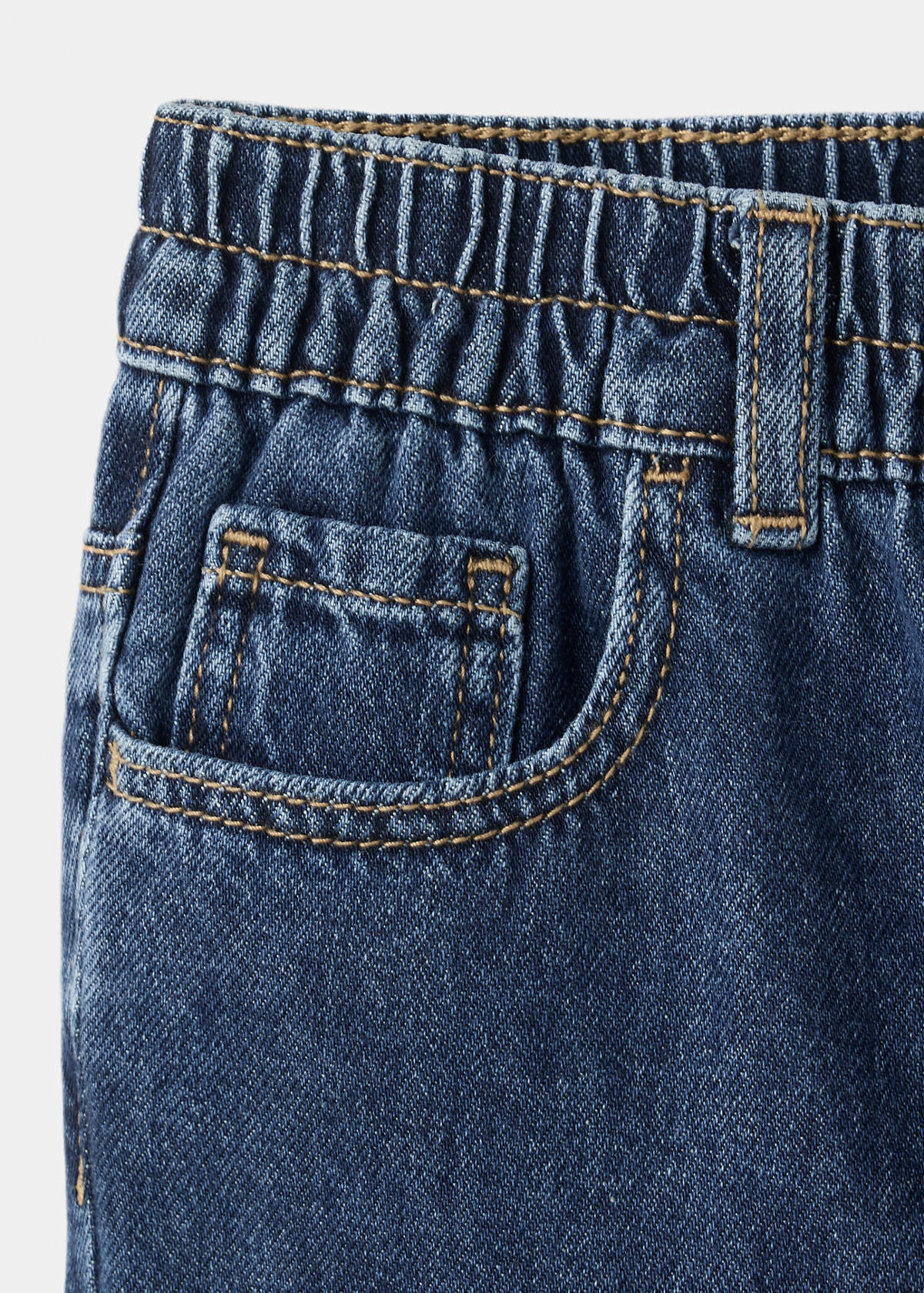 Straight-leg lined jeans — Dark Blue