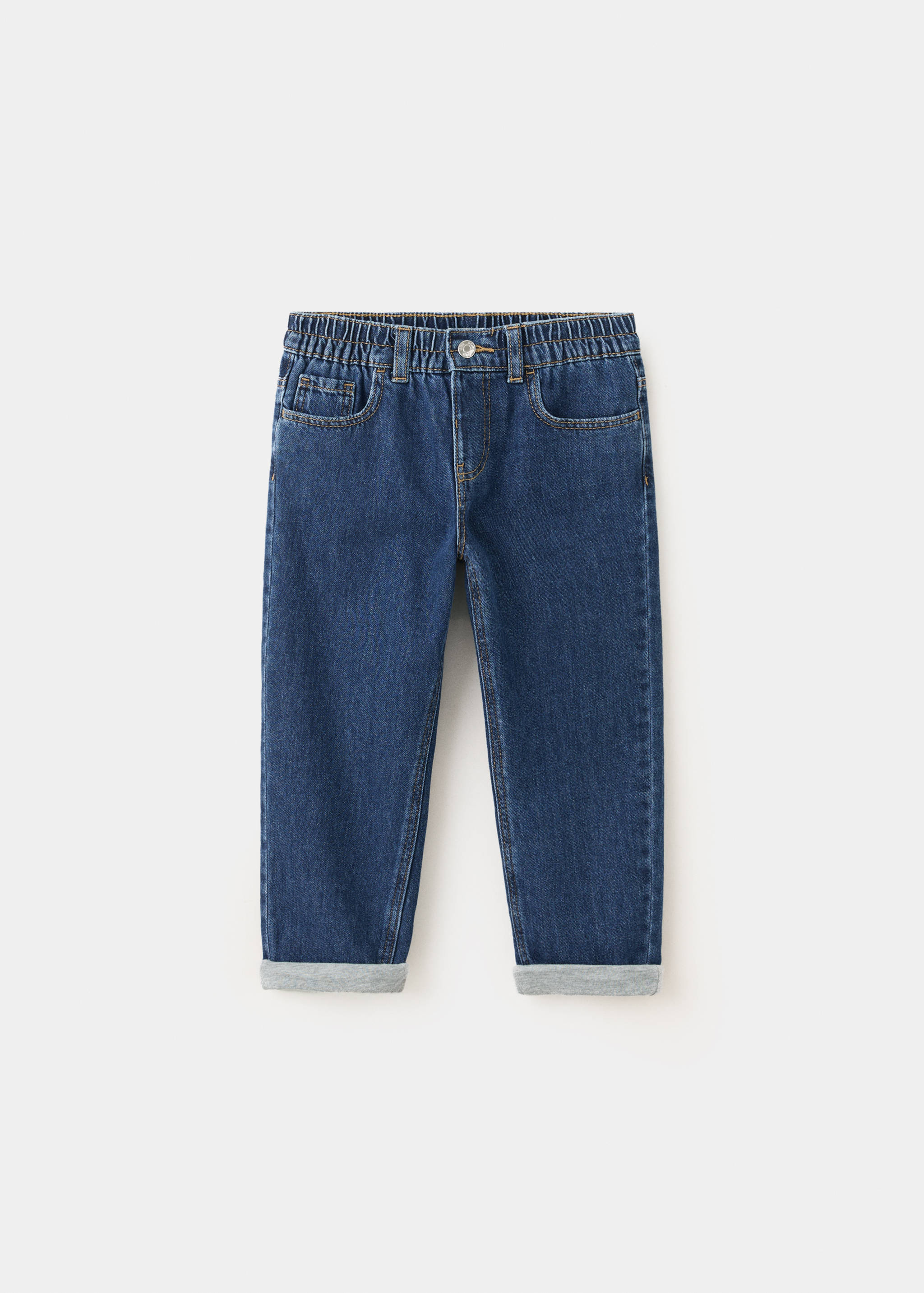 Gerade Jeans mit elastischem Bund - Artikel ohne Model