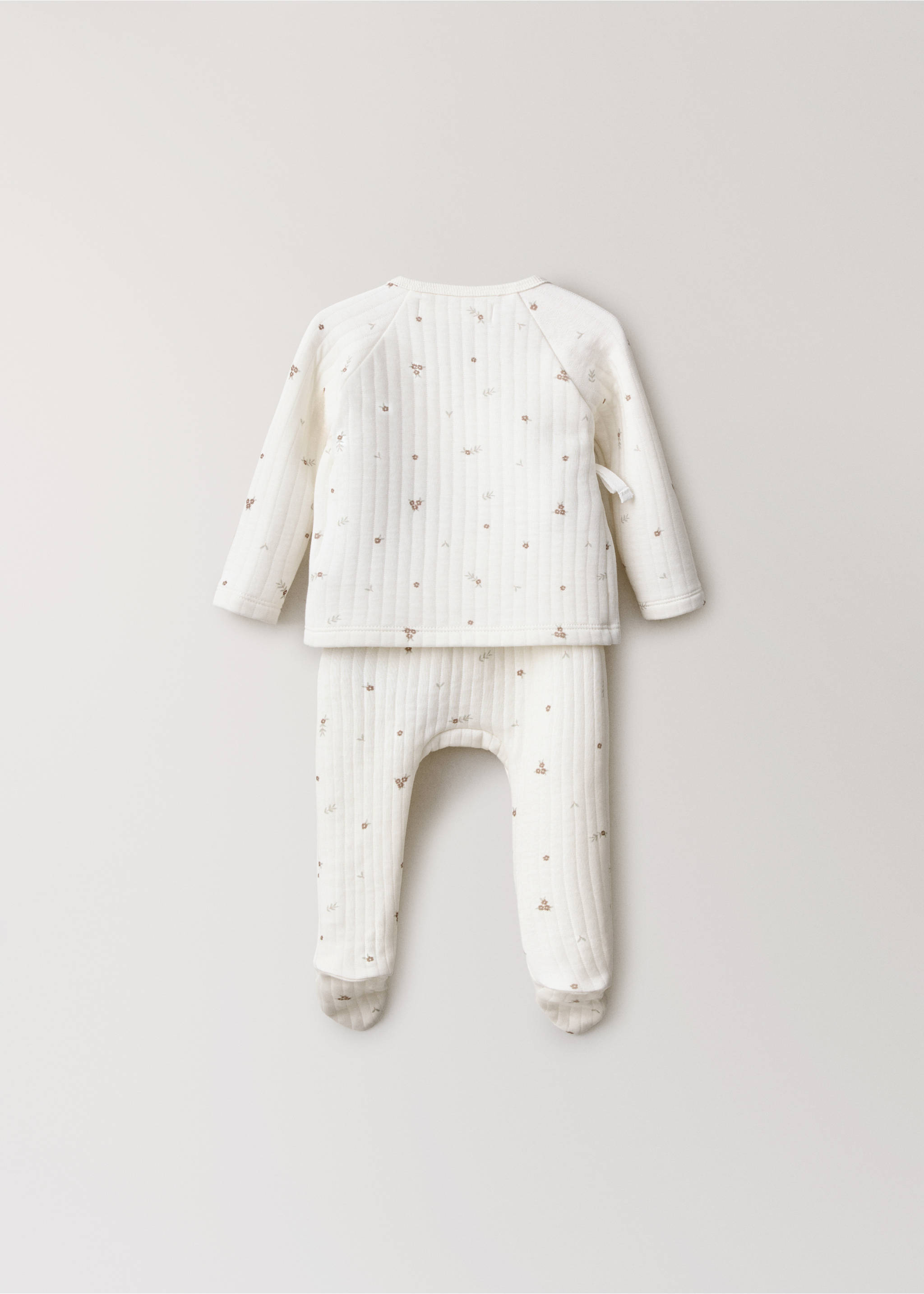 Ensemble de pyjama enfant en coton imprimé - Détail de l'article 1, Blanc cassé. Ref: 37088636-00.