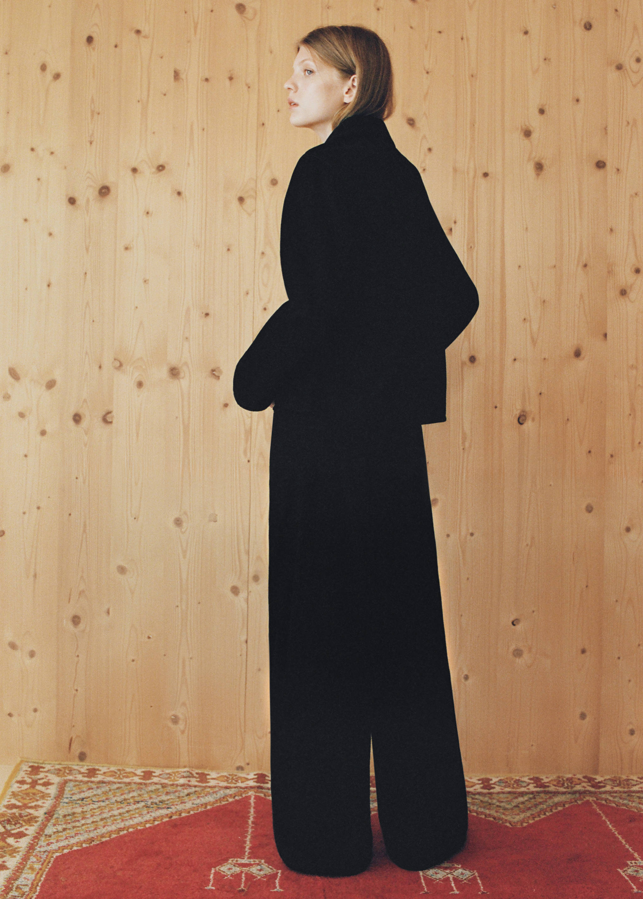 Denim jacket with lapel collar - Reverse of the article