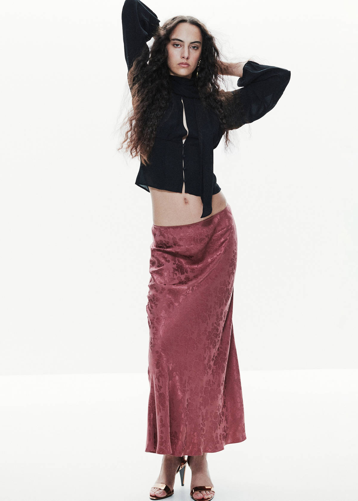 Long jacquard skirt
