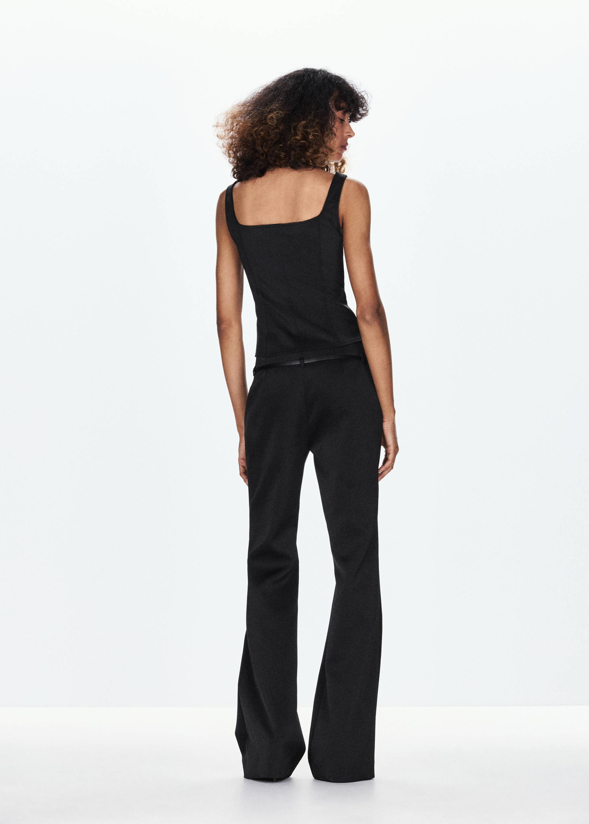 Pantalons flare cinturó - Revers de l'article