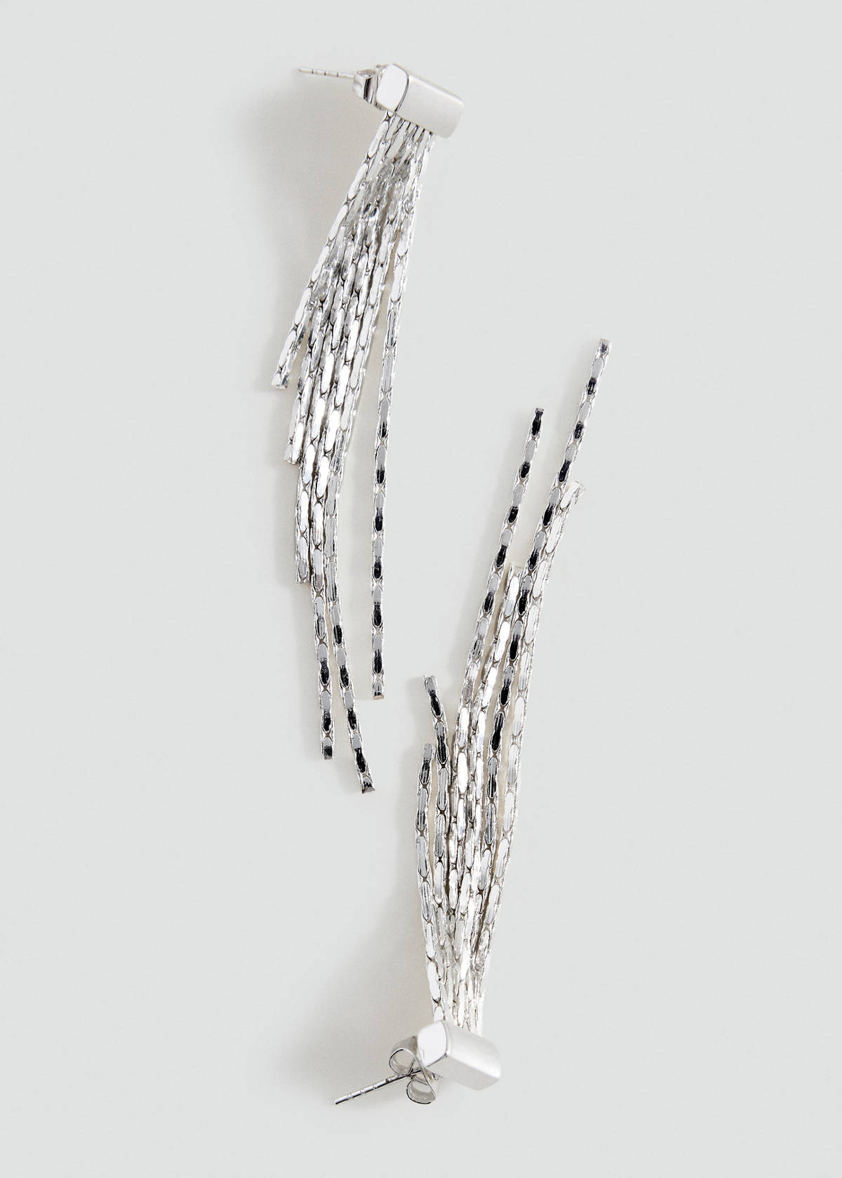 Waterfall tassel earrings — Silver