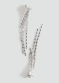 Waterfall tassel earrings — Silver 2