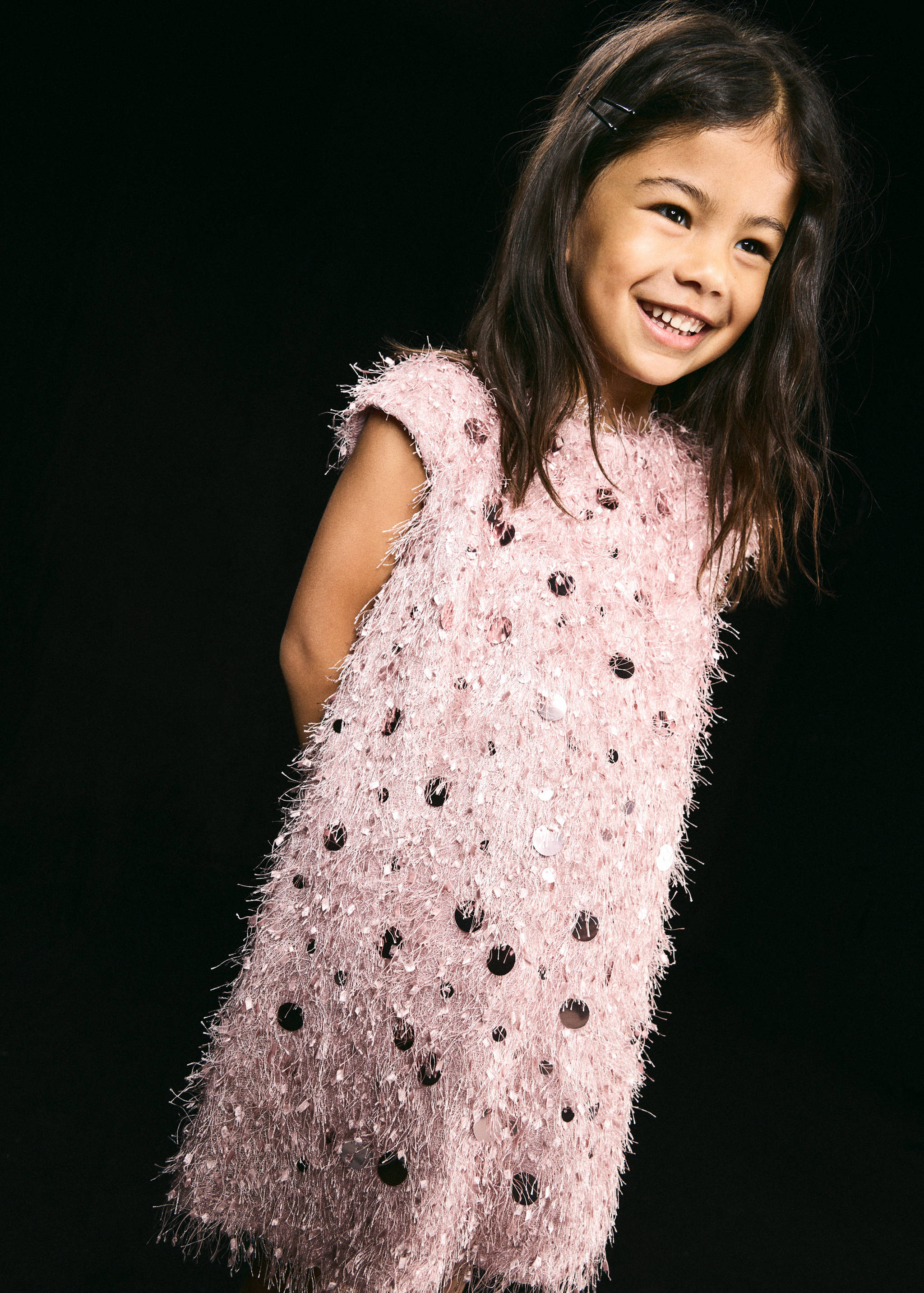 Robe à franges détail sequins - Plan moyen