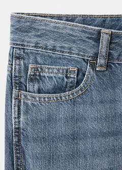 Wide-leg jeans with contrast panels — Dark Blue 5