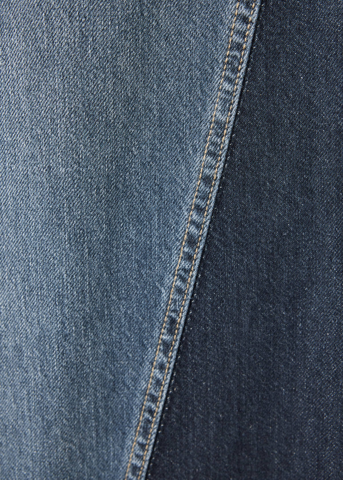 Wide-leg jeans with contrast panels — Dark Blue