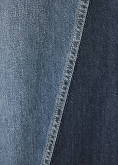Wide-leg jeans with contrast panels — Dark Blue 7