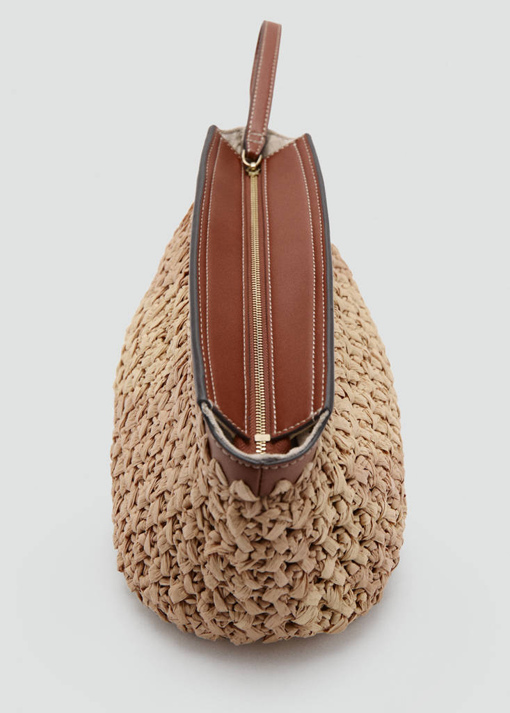 Natural fibre pouch — Beige
