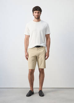 Slim-fit chino cotton bermuda shorts — Beige 2