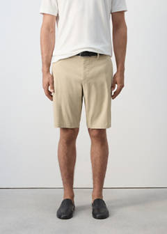 Slim-fit chino cotton bermuda shorts — Beige 1