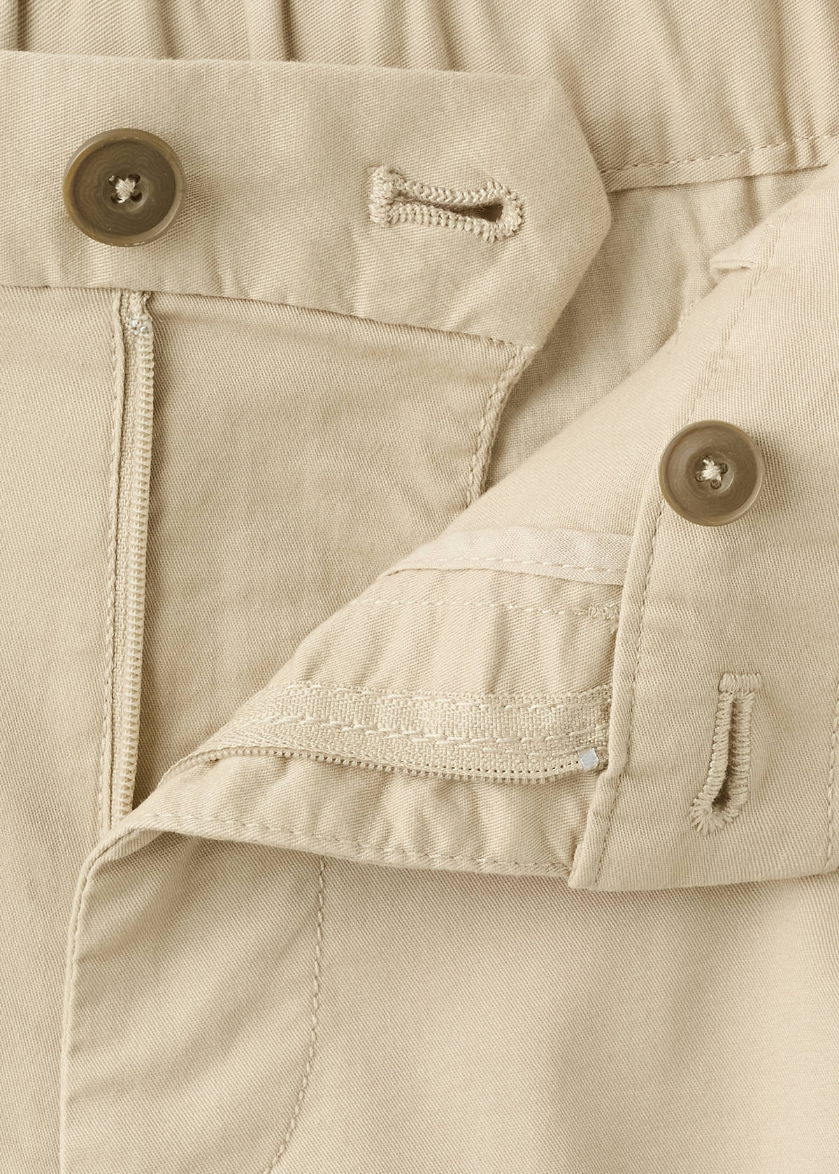 Slim-fit chino cotton bermuda shorts — Beige
