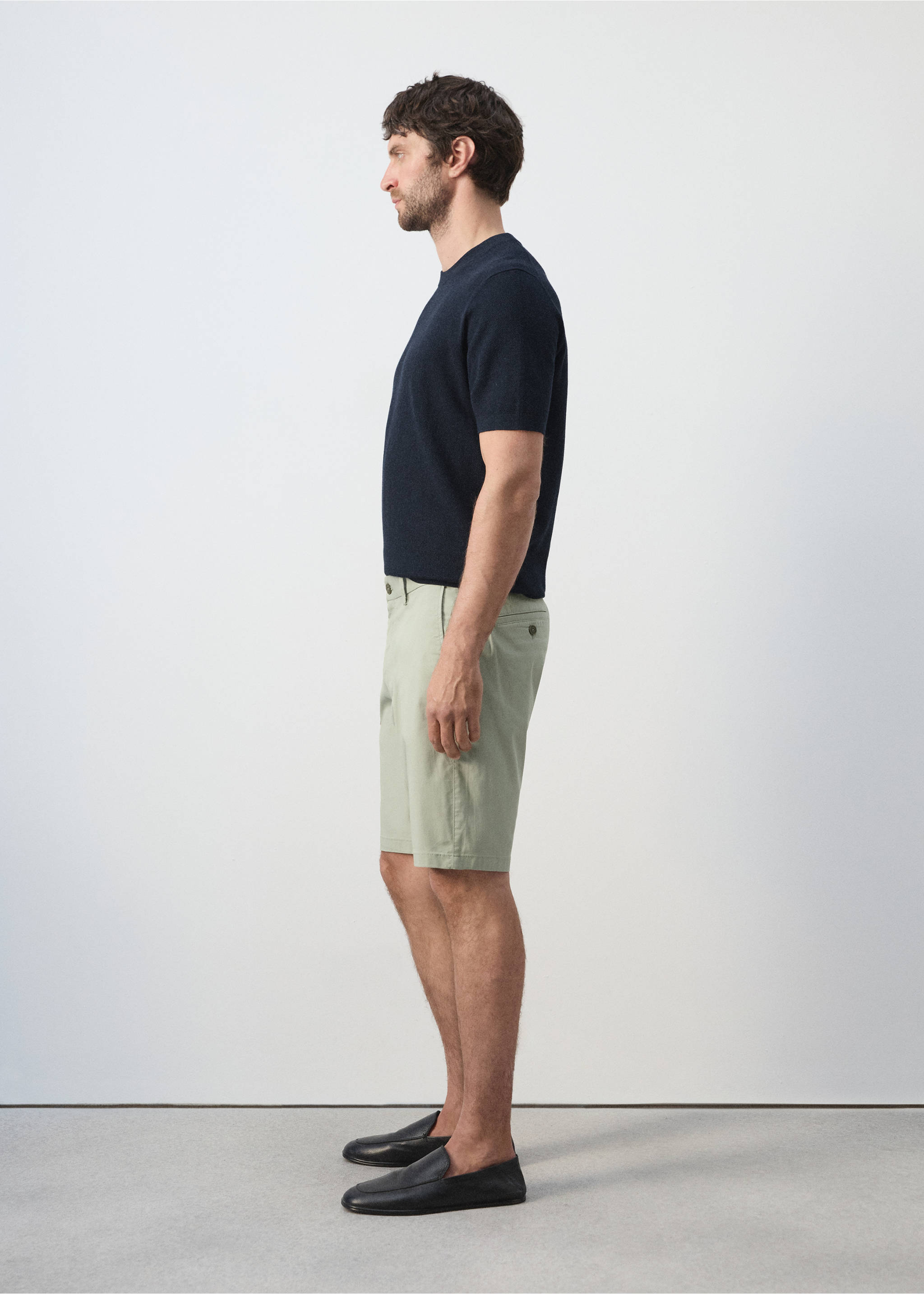 Bermudas slim fit chino algodón - Detalle del artículo 2, Verde menta. Ref: 37091329-00.