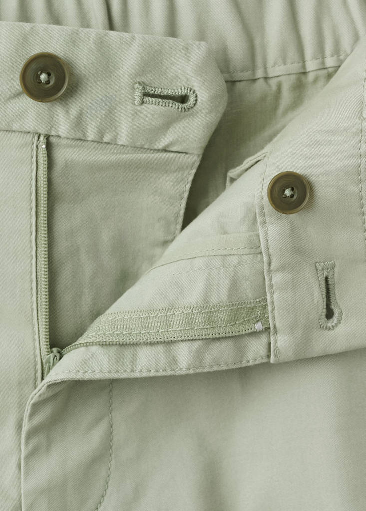 Slim-fit chino cotton bermuda shorts — Mint Green