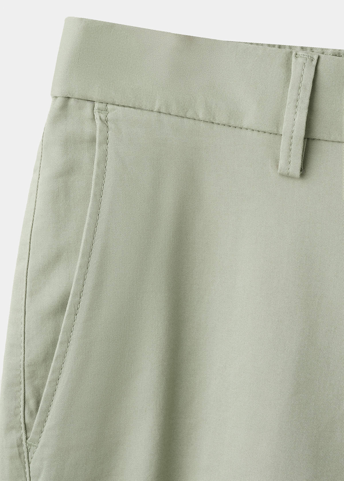Slim-fit chino cotton bermuda shorts — Mint Green