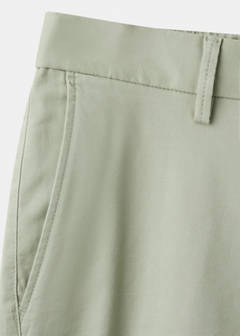 Slim-fit chino cotton bermuda shorts — Mint Green 9