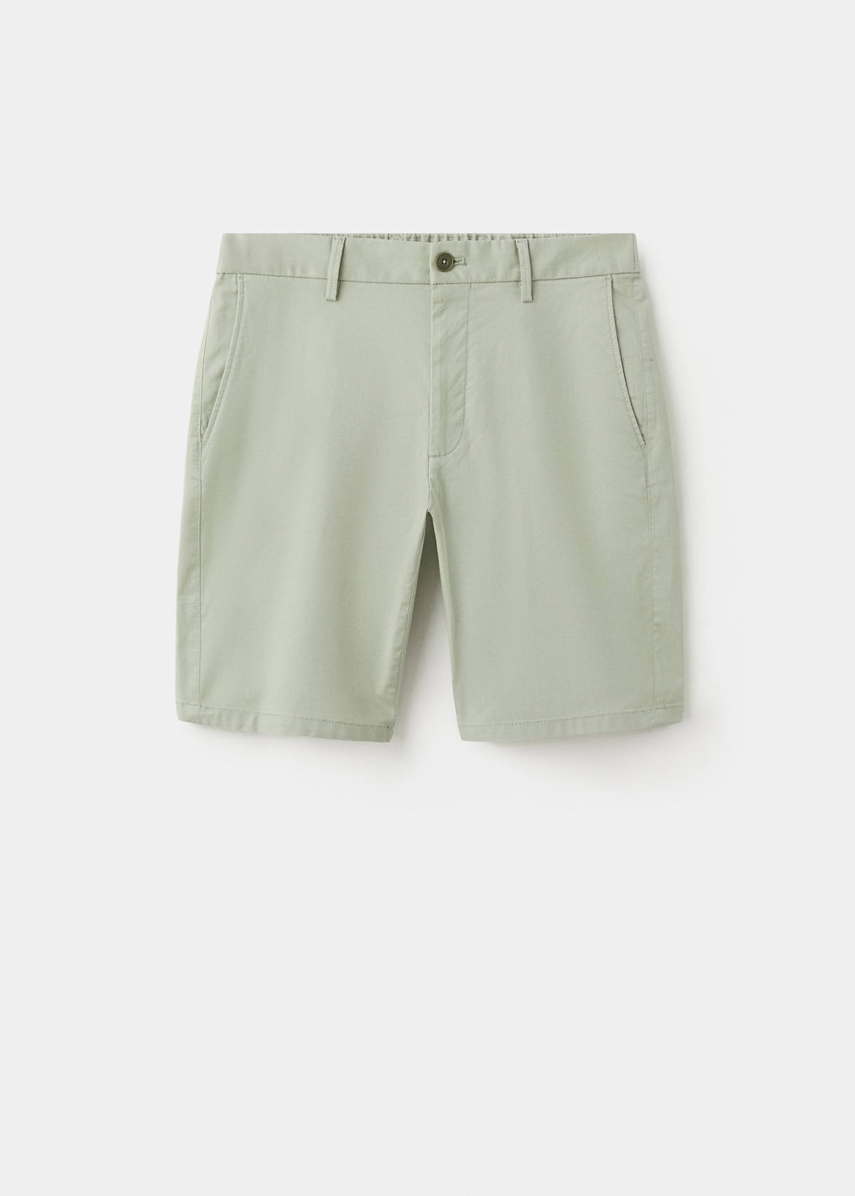 Slim-fit chino cotton bermuda shorts — Mint Green