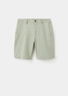 Slim-fit chino cotton bermuda shorts — Mint Green 7