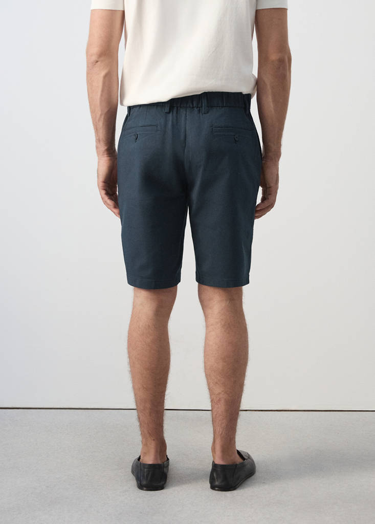 Slim-fit chino cotton bermuda shorts — Navy