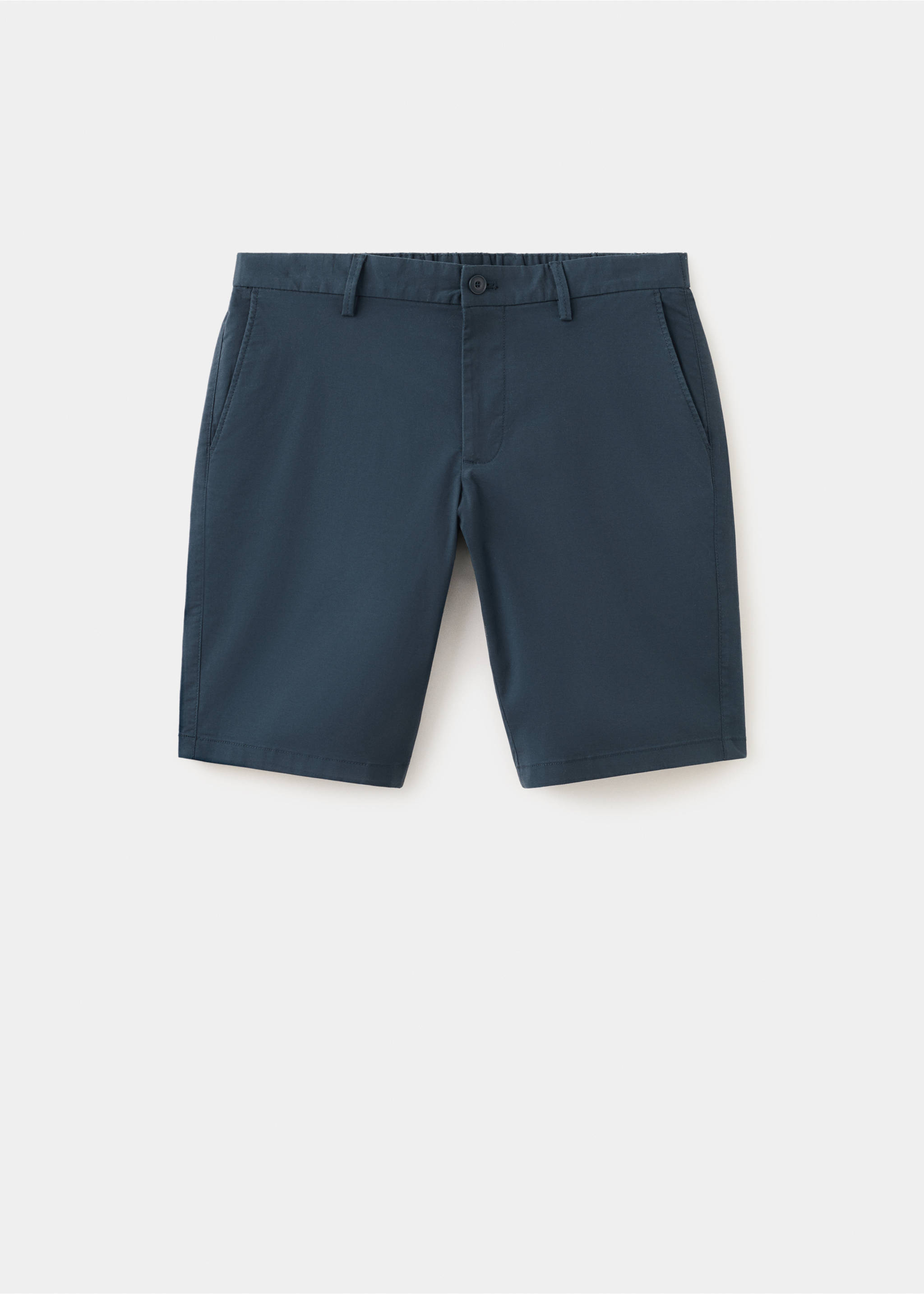 Slim fit chino pamutbermuda - Termék modell nélkül, Tengerészkék. Ref: 37091329-00.