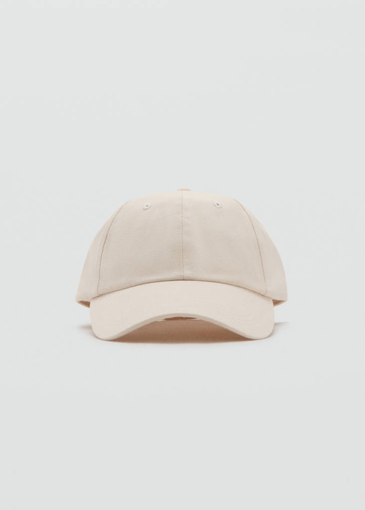 Plain cotton cap — Ecru
