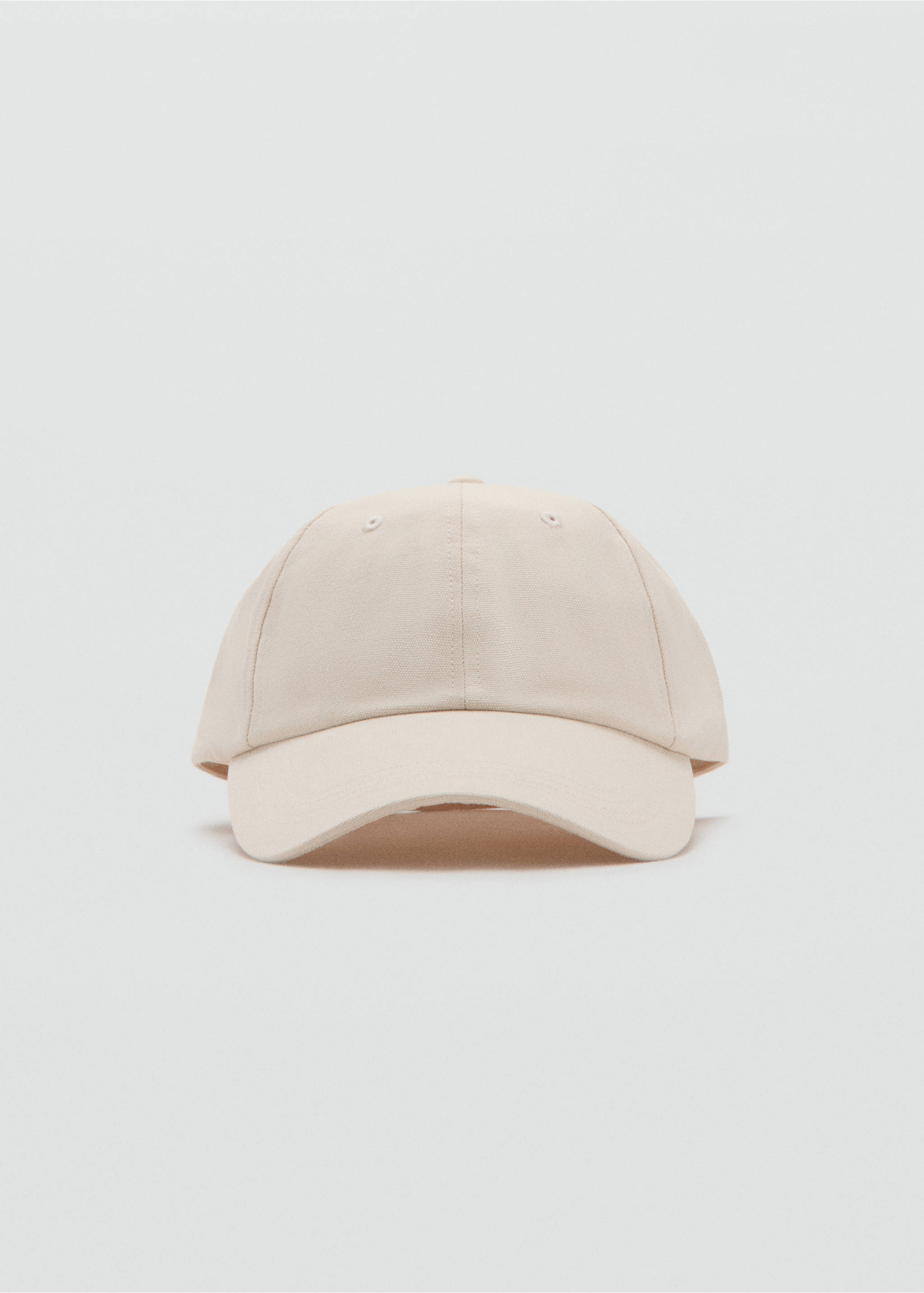 Gorra lisa algodón - Plano medio, Crudo. Ref: 37091330-00.