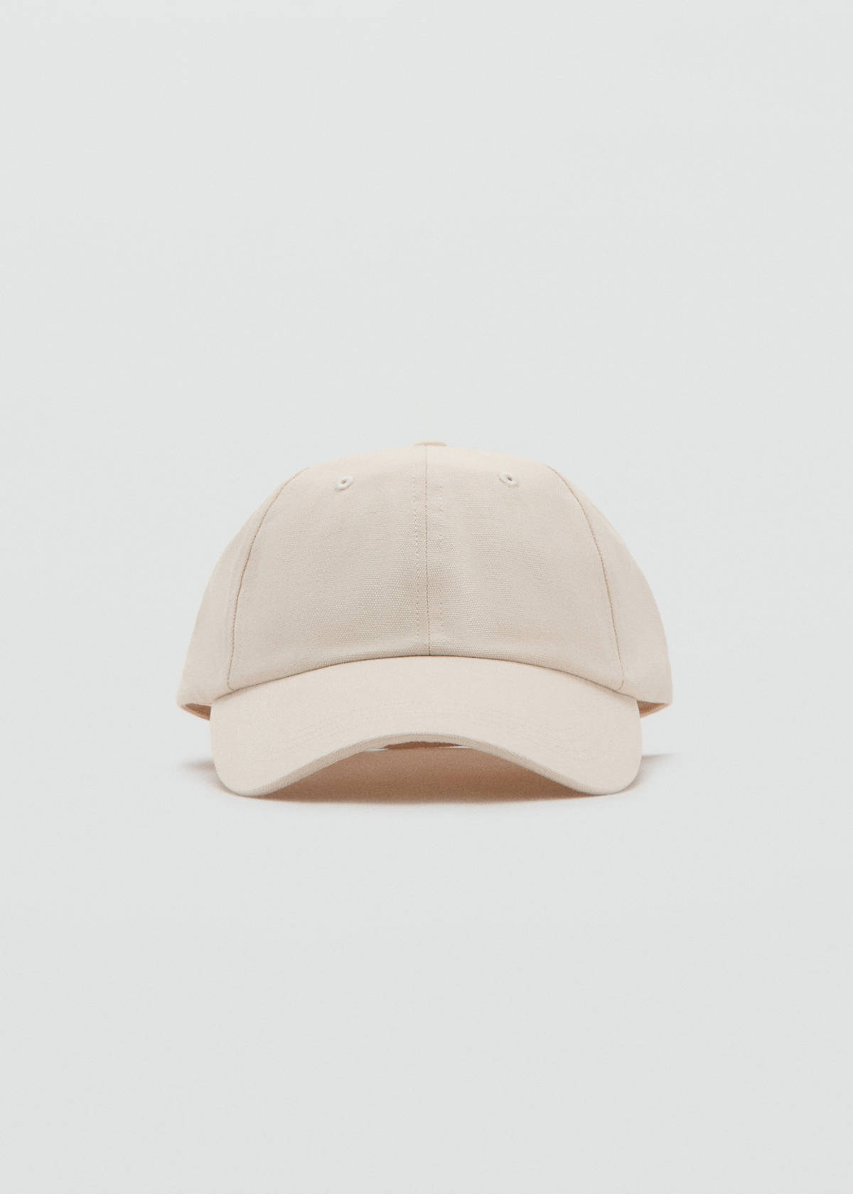 Plain cotton cap — Ecru