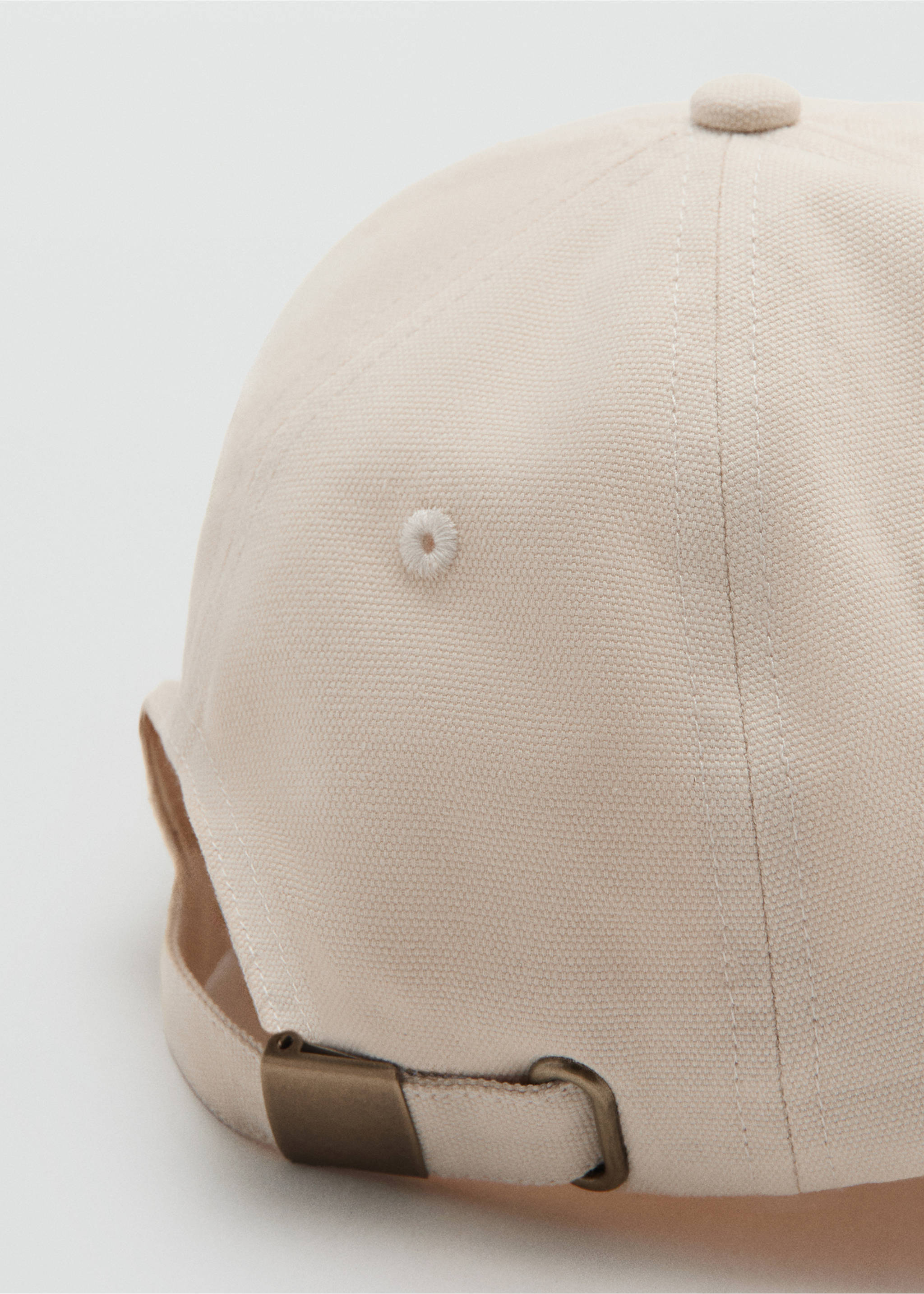 Gorra lisa algodón - Detalle del artículo 1, Crudo. Ref: 37091330-00.