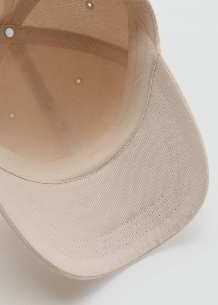 Plain cotton cap — Ecru